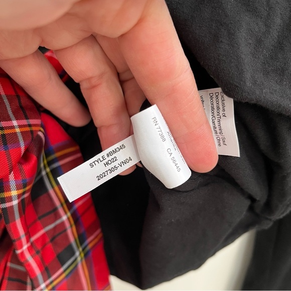 J.Crew Womens Formknit Long Sleeve Wrap Tartan Plaid Top Black Size Small BM345 - Picture 10 of 10